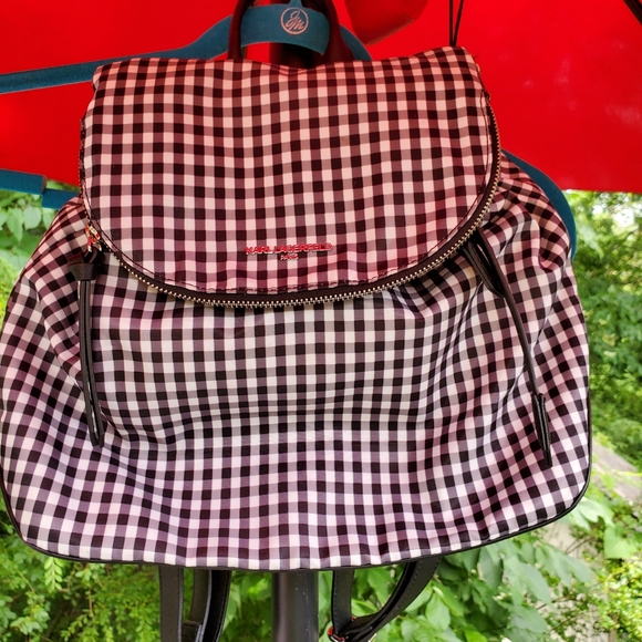 Karl Lagerfeld Mini Style Checkered Backpack purse - Picture 1 of 10